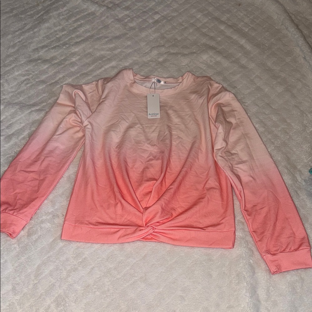 Wild Fable Pink Ombre Twist Sweatshirt